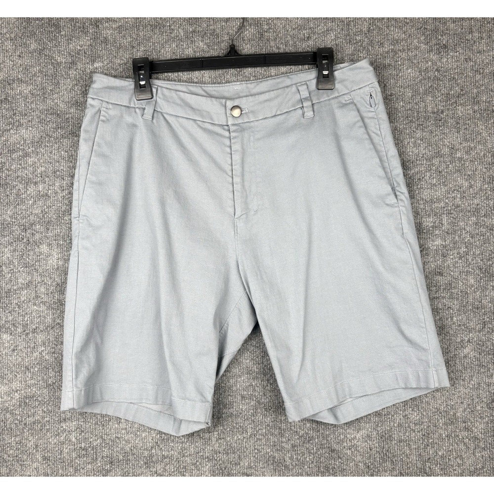 lululemon Commission Shorts Mens 34 Blue Gray Classic 9" ABC Stretch LM7AUES